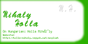 mihaly holla business card